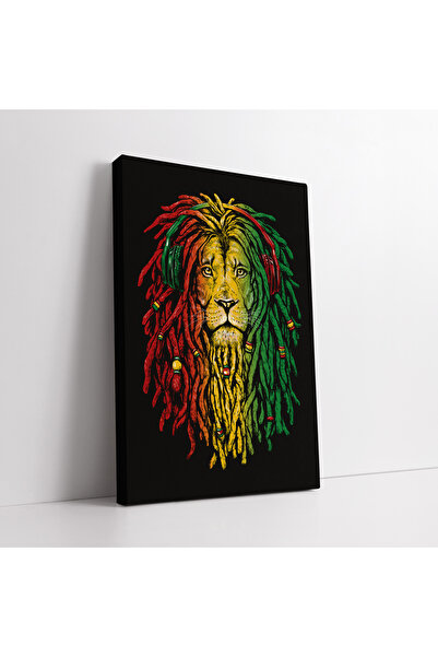KOSS Dijital Tablou pe pânză cu leu reggae cultural