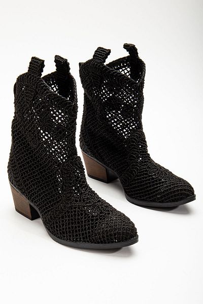ElloLita Lace Detailed Cowboy Summer Boots Handmade