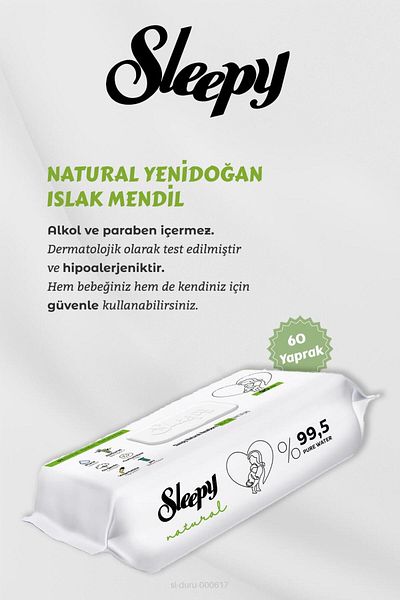 Sleepy Natural Newborn Wet Baby Towels - Buy 28 Pay 25, 60's and Baby Cotton