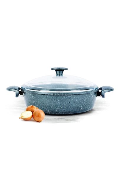 ThermoAD Granite Karnıyarık Pot Gray 30 cm