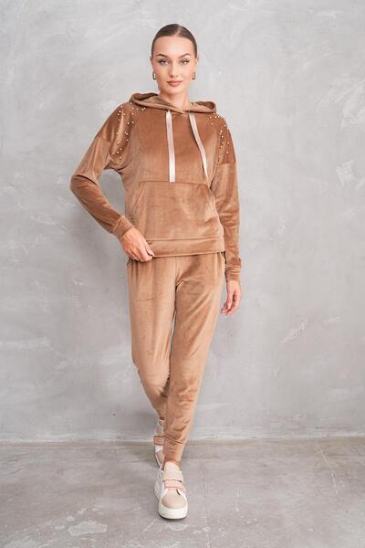 WestBound Комплект мек анцуг с детайли от норка и кадифе