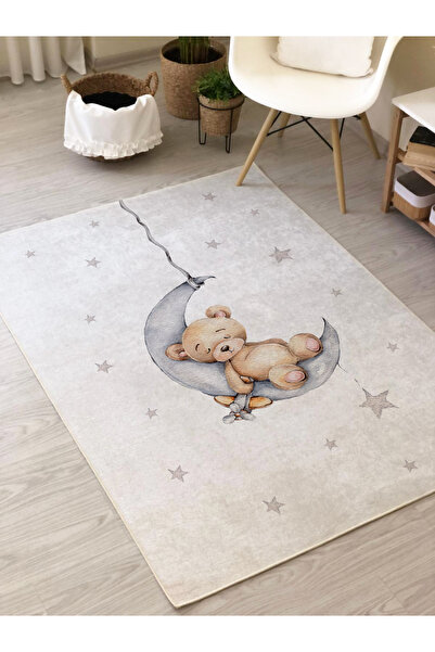 Evmila Dijital Baskı Sevimli Ayıcık Çocuk Halısı ( 7mm Kalınlık )