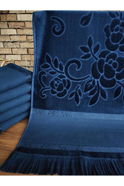 sarra Синій Sarra 50x90см 6-панельний рушник з бахромою