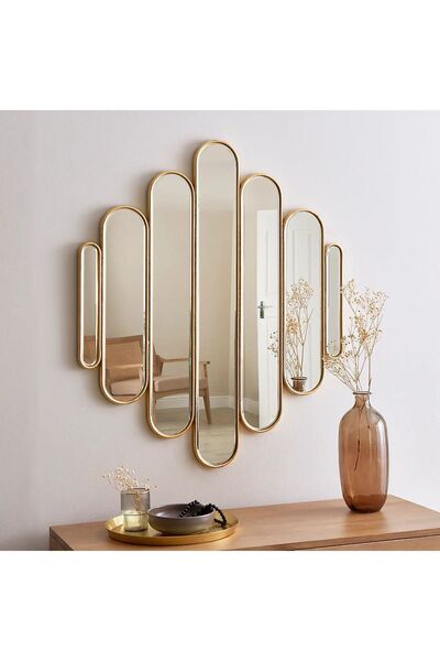 MKS Design 73x80 Konsol Aynası / Lüks Ayna / Dekor Aynası / Salon Aynası / Çerçeveli Duvar Aynası