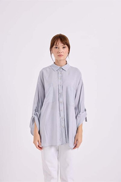 Garzia İtalia قميص بتفاصيل كتاف كبيرة الحجم