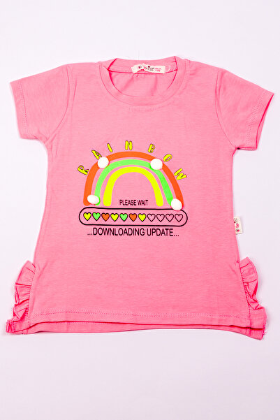 HÇM Girls' T-Shirt with Rainbow Print A2