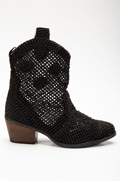 ElloLita Lace Detailed Cowboy Summer Boots Handmade