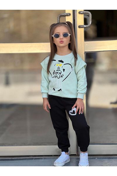 ninita kids Girl's Seasonal 3 Thread Non-Rated Tracksuit Set