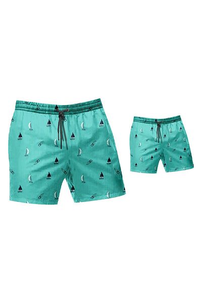 C&City Vater-Sohn-Badeshorts B1550/o1240-12 Mehrfarbig
