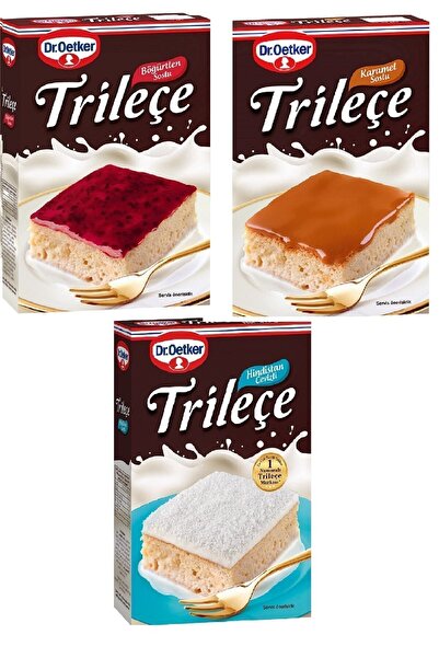 Dr. Oetker Trileçe 3 Çeşit Böğürtlen Soslu -karamel Soslu-Çilekli Trileçe