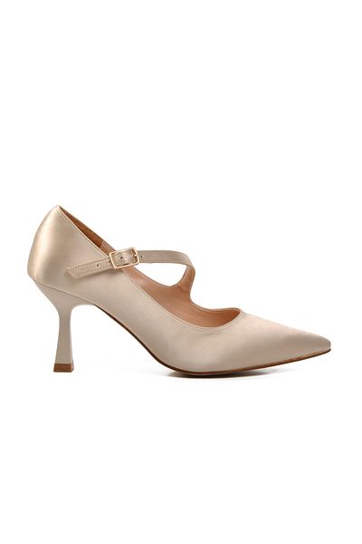 AYAKMOD 357094 Beige Satin Women's Stiletto