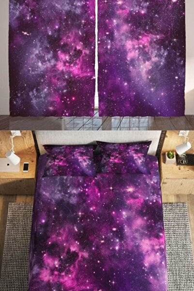 Elmas Dizayn 140 Cm *240 Çift Kanat 2 Adet Fon Perde 3d Dijital Baskı Ve çift...