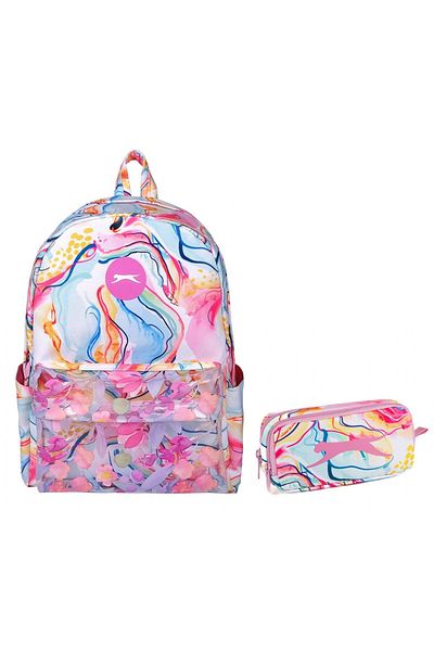 Me Çanta Slazenger PVC Flower - Set rucsac și pix pentru școală
