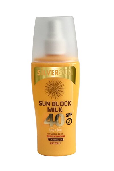 Sılversun Silversun Sun Block Milk Spf 40 Uva+uvb Vitamin E Plus 200 Ml