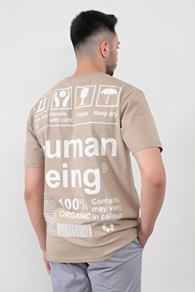 JB John Borners Μπλουζάκι με ανθρώπινο εμπριμέ με χρώμα βιζόν