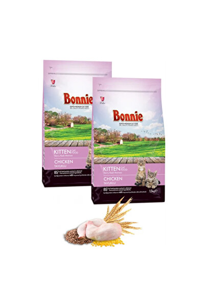 Bonnie Tavuklu Yavru Kedi Maması 1,5 Kg X 2 Adet