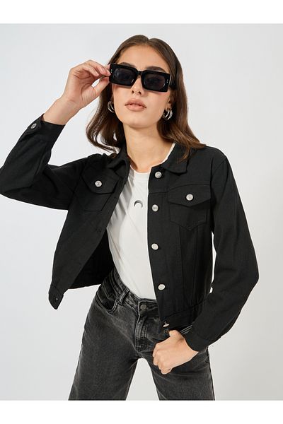 Styli Short Length Regular Fit Denim Jacket