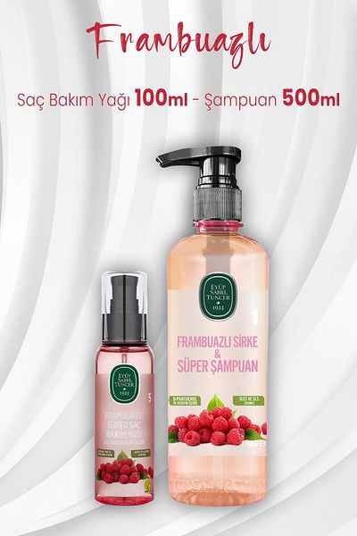 Eyüp Sabri Tuncer Raspberry Hair Oil and Shampoo - 100 ml and 500 ml