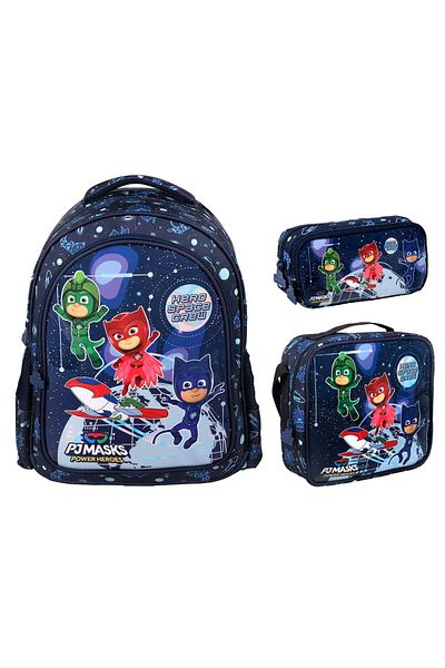 Me Çanta Space Crew PJ Masları - Set de genți pentru școala primară - Băieți - Bleumarin