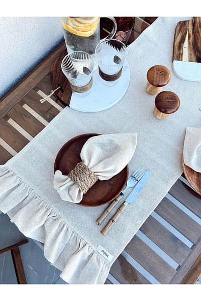KaiHome 100% Linen Fabric Napkin 2Pcs