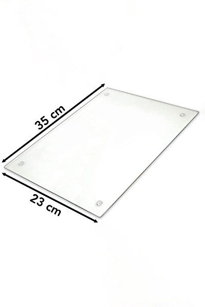 Rosyvien 35 x 23 см Прозора скляна палітра для фарб - прозора силіконова підставка, загартоване скло та палітра для фарб з родажем