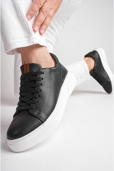 Skoonpa Spike Model 4 Seasons Inner-Outer Genuine Leather Men's Sneaker Shoes
