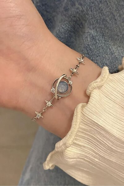 EFBUTİK Náramek Y2K Planet Saturn - Design Moonstone