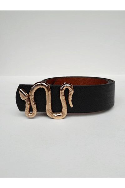 MARQUE SOSYETHEPAZARI Ζώνη Unisex με πόρπη φιδιού διπλής όψης