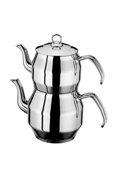 İnter Steel Teapot - Köşem Model Mini Size Teapot