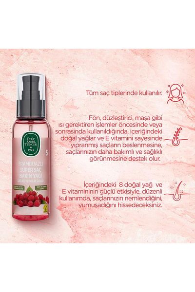 Eyüp Sabri Tuncer Eyüp Sabri Tuncer Raspberry - 3 Pieces Super Hair Care Oil 100 ml Cotton ROSIE