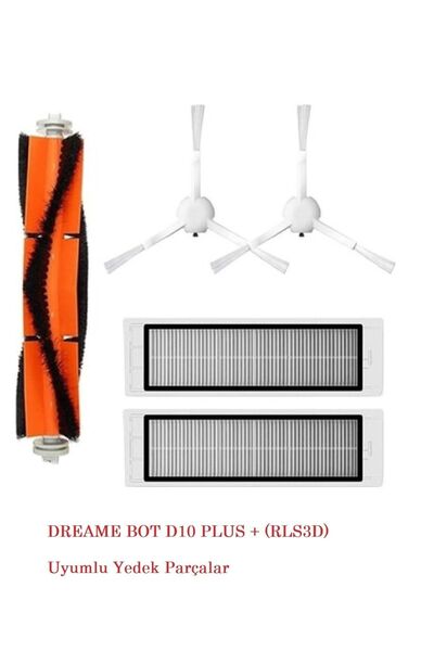 LİN GRUP Dreame Bot D10 Plus Rls3d - Ηλεκτρική σκούπα ρομπότ με ανταλλακτικά, κύρια και πλαϊνή βούρτσα, φίλτρο Hepa