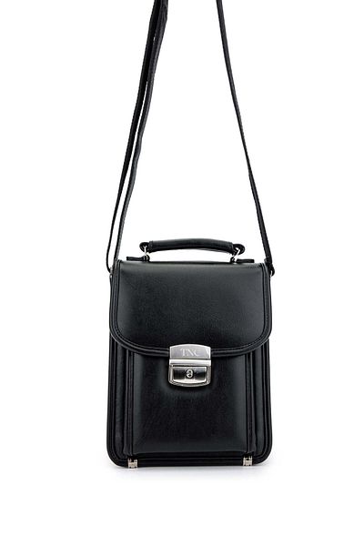 Tamer Tanca Men's Black Vegan Handbag