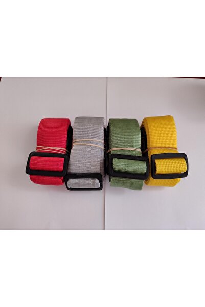 BALP 4 Color 4 Pieces Luggage Belt - Red, Gray, Aqua Green and Yellow, 4 Cm T...