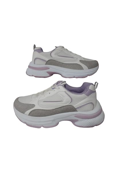 Texin White and Purple Lace-up Lightweight Women's Shoes - Texinn20