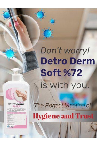 Detrox Antiseptik Solüsyon El Dezenfektanı Detro Derm Soft %72 1LT