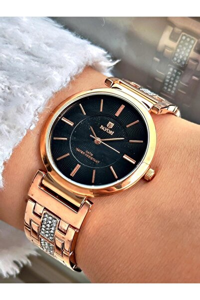 Favori Rose Renkli Taşlı Kordon Kadın Kol Saati Fvr-1134.2rbr