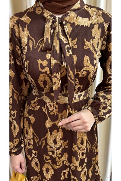 ÖYKÜM MODA Flörlü Tesettür Elbise