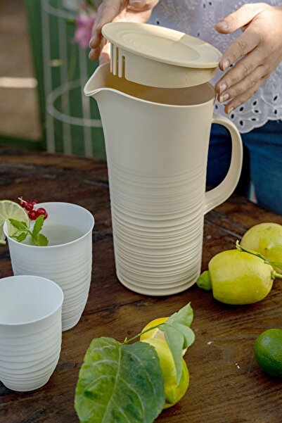 GUZZİNİ Guzzini Tierra Uzun Sürahi Açık Krem