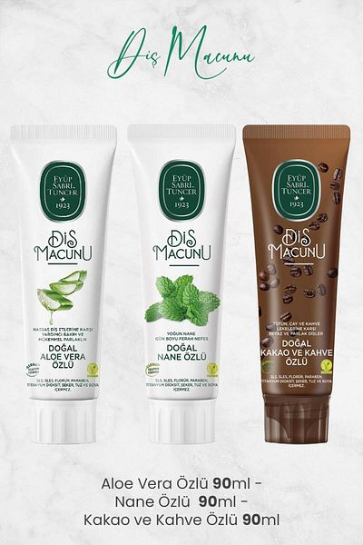 Eyüp Sabri Tuncer Aloe Vera, Mint and Cocoa Coffee Toothpaste - 90 ml