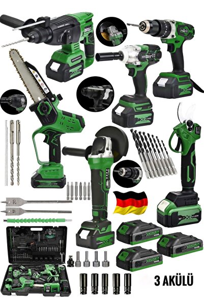 SCHUTZENGER 6' Makina 20Ah Şarjlı Somun Sökme/Taşlama/ Matkap/Dal Budama Test...