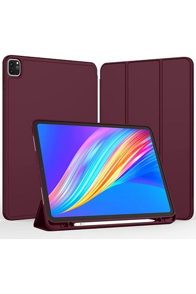 TEKNETSTORE ابل ايباد برو 4. حافظة متوافقة مع الكمبيوتر اللوحي مقاس 11 بوصة من الجيل M2 2022 مع وضع السكون ومقصورة القلم وواقي من السيليكون