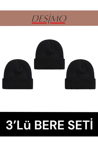 Desimo Unisex Beret Set - 3-piece