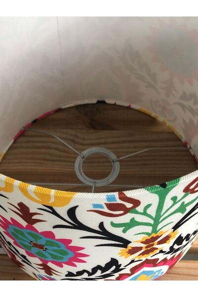 ES AYDINLATMA Karışık Renkli Abajur Ve Lambader Şapkası