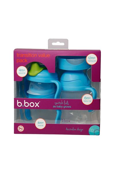 Bbox 4 Piece Blue Nutrition Transition Cup Set - Advantage Package, 240 ml