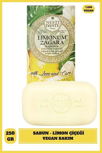 Nesti Dante Limonum Zagara - 250 g Revitalizing Citrus Soap |   Love and Care with Lemon Flower