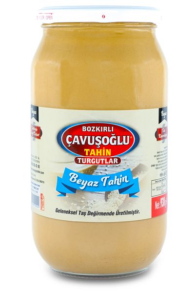 Bozkırlı Çavuşoğlu Low Roasted White Tahini Glass Jar 930g
