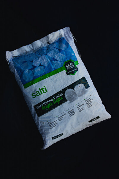 Salti Ultra Rafine Edilmiş Kaya Tablet Tuz 1.Sınıf Kaya Tuzu ,Arıtma Tuzu,Su Yumuşatma Sistemleri 25 KG
