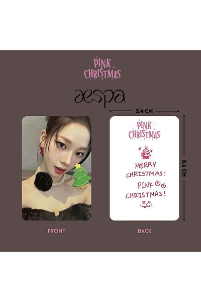 Kpop Dünyasi AESPA '' Pink Christmas '' Photocards Set