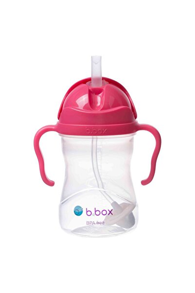 Bbox Cană roz anti-picurare, 240 ml, cu pai și închidere cu clic - 6 luni