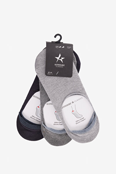 ALTINYILDIZ CLASSICS Чоловічі антрацитово-сірі шкарпетки на силіконовій підкл...